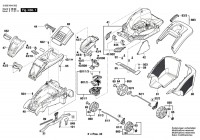 Bosch 3 600 HA4 504 Rotak 430 Li Lawnmower 36 V / Eu Spare Parts